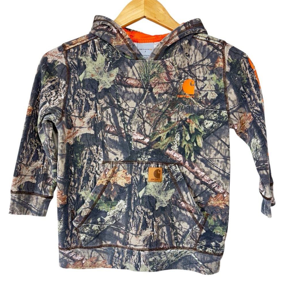 Carhartt Boy's Youth MossyOak Camo Pullover Hoodie Sweatshirt Size S/7